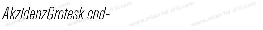 AkzidenzGrotesk cnd字体转换
